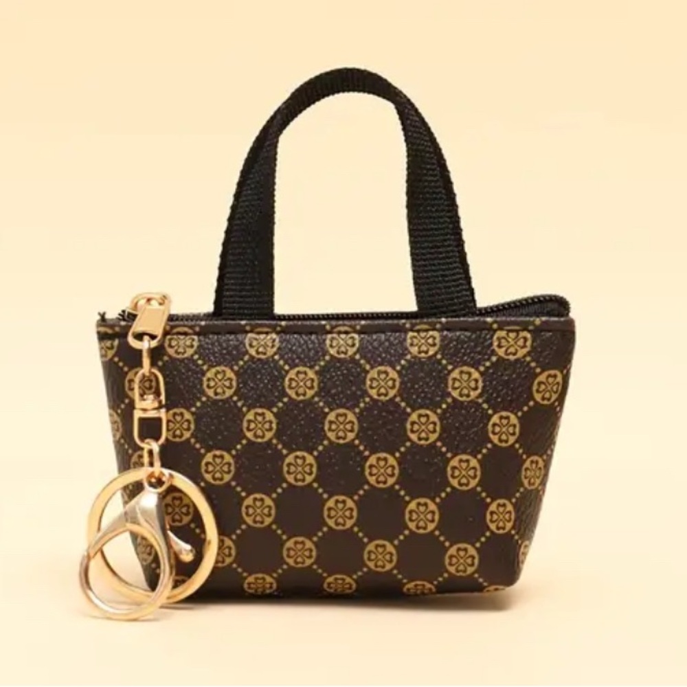 Mini Brown Tote Bag/Purse/Bag Charm, keychain